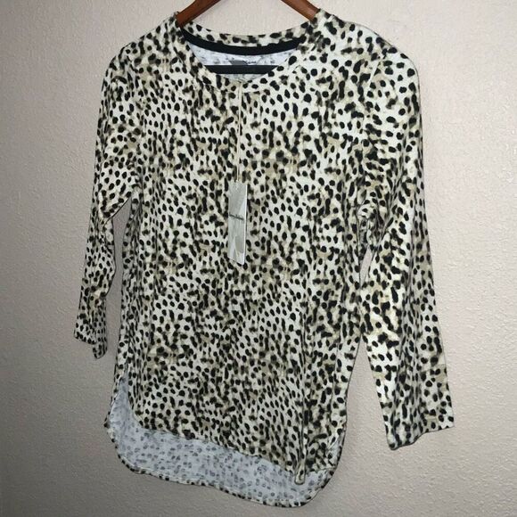 NWT Tommy Bahama Ashby Isles Lagoon Leopard Top size XS - Picture 6 of 8